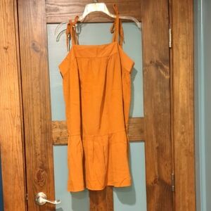 LOFT Burnt Orange Dress Tie Adjustable Straps